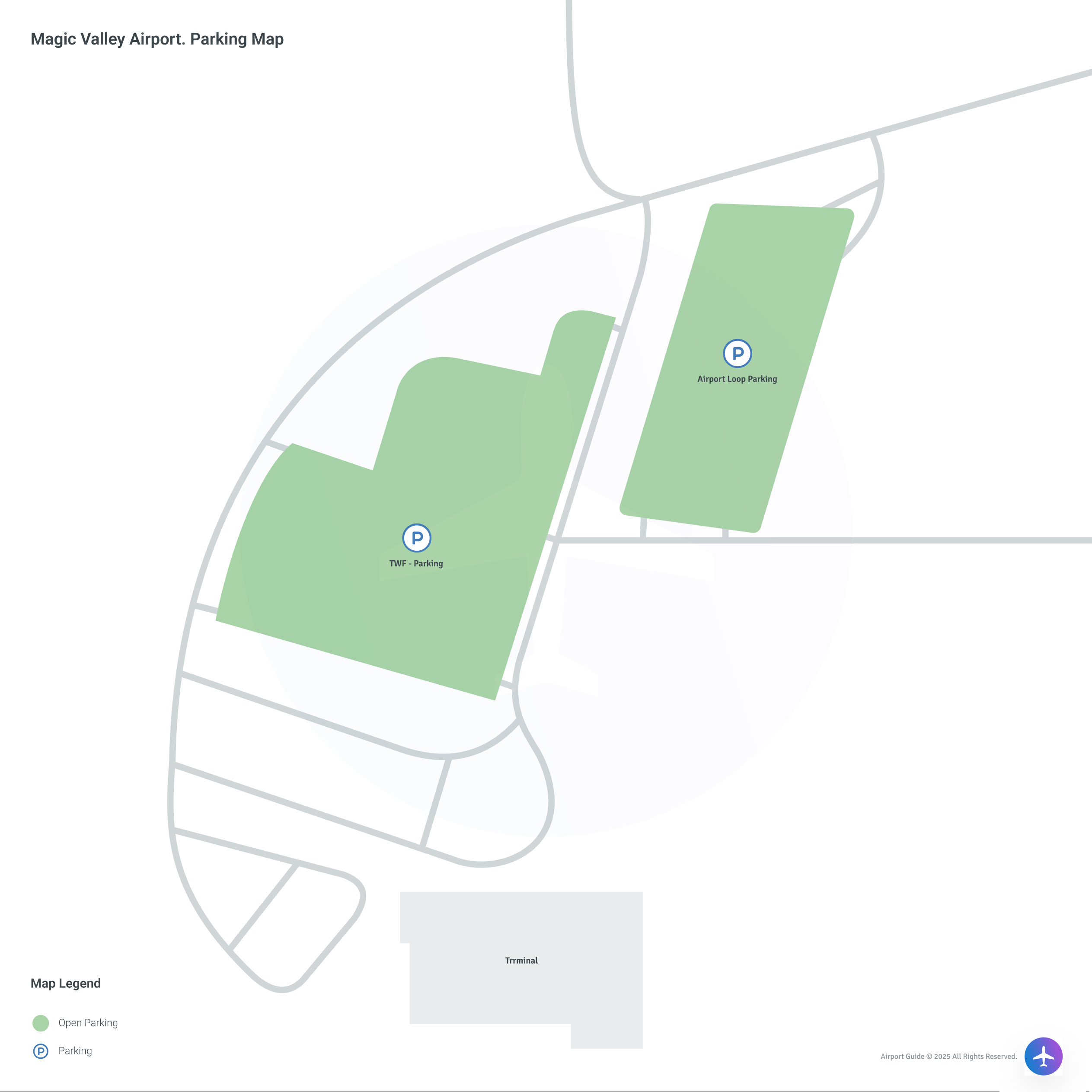 Magic Valley Regional Airport-Joslin Field (TWF) Parking Map