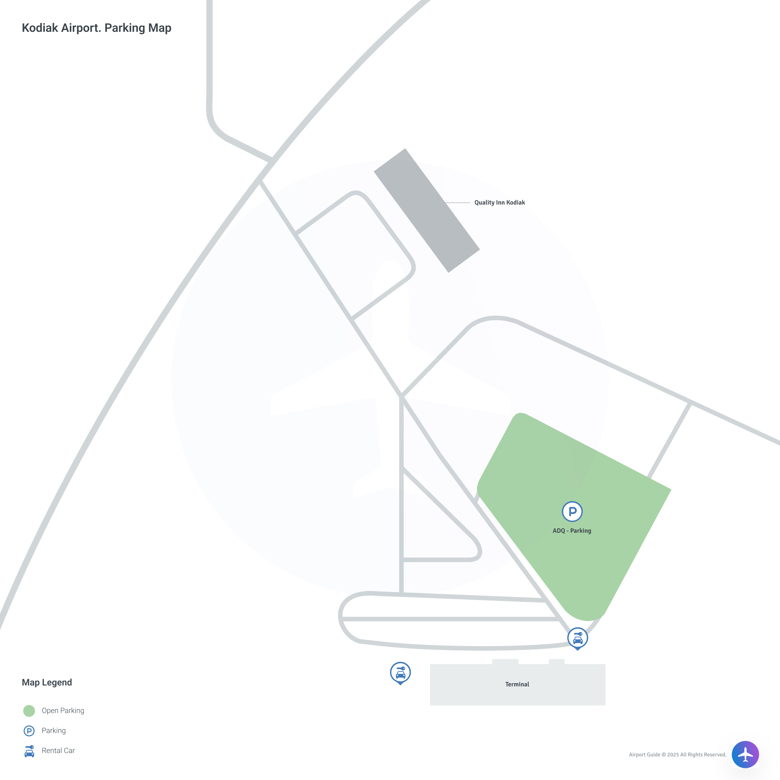 Kodiak Airport (ADQ) Parking Map