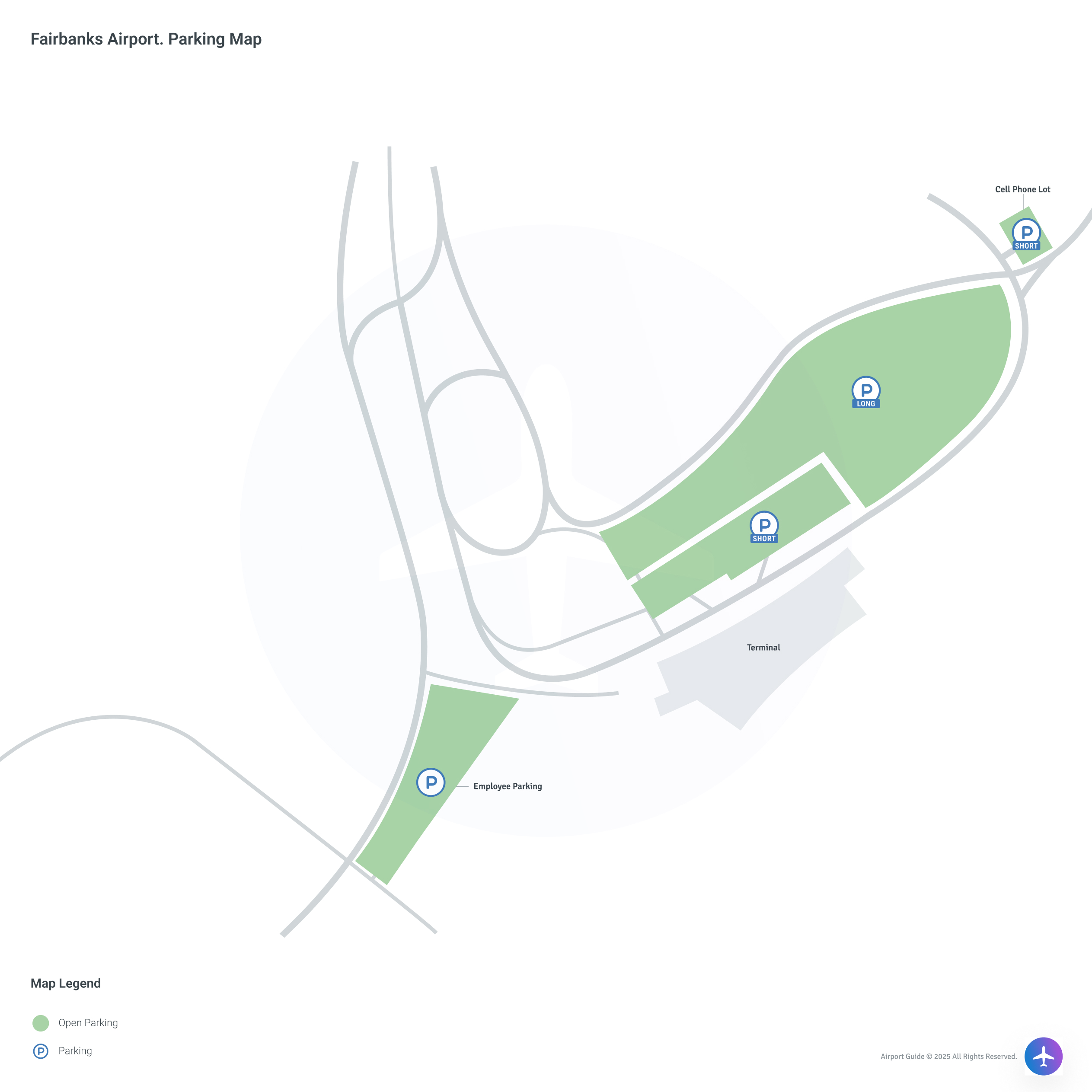 Fairbanks International Airport (FAI) Parking Map