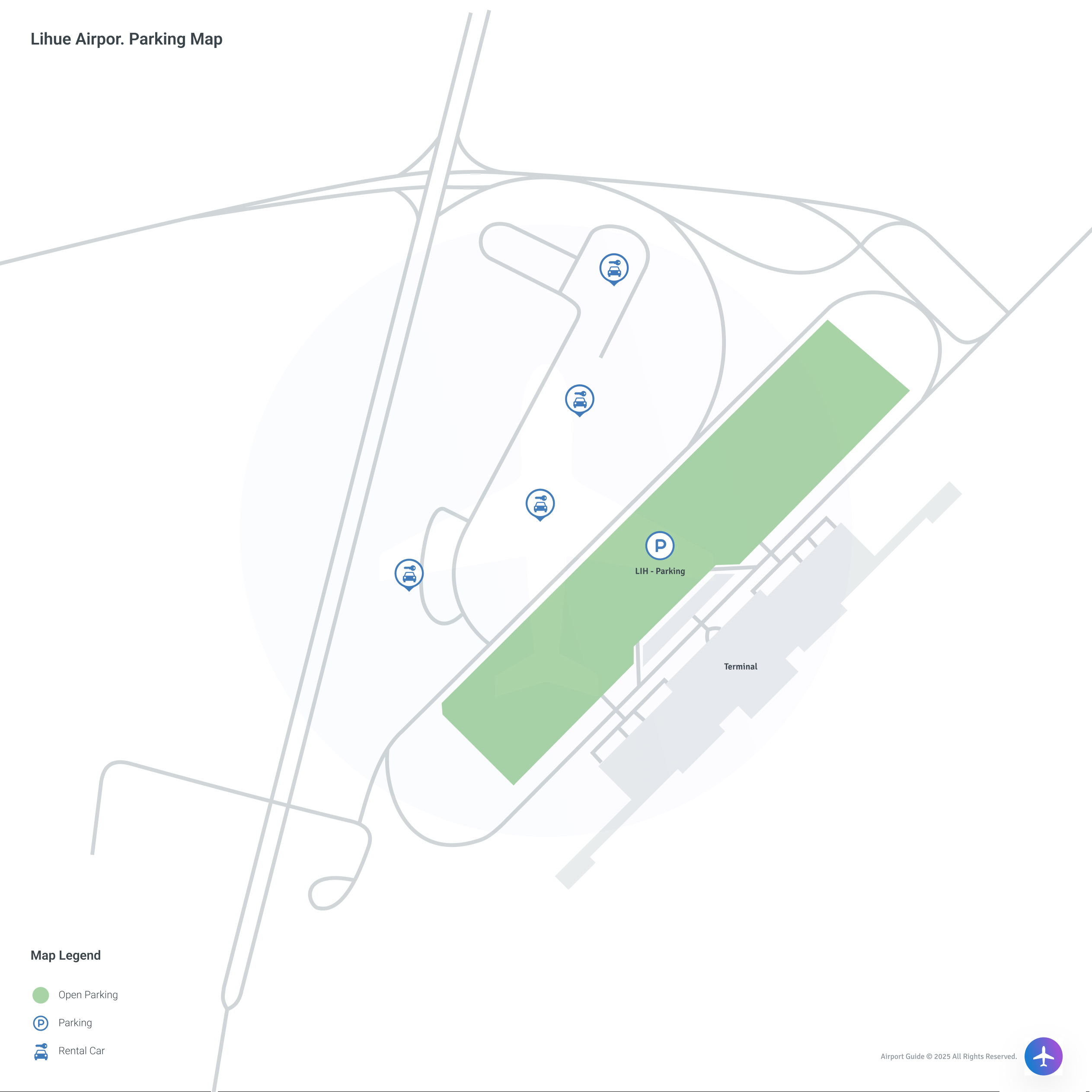 Lihue Airport (LIH) Parking Map