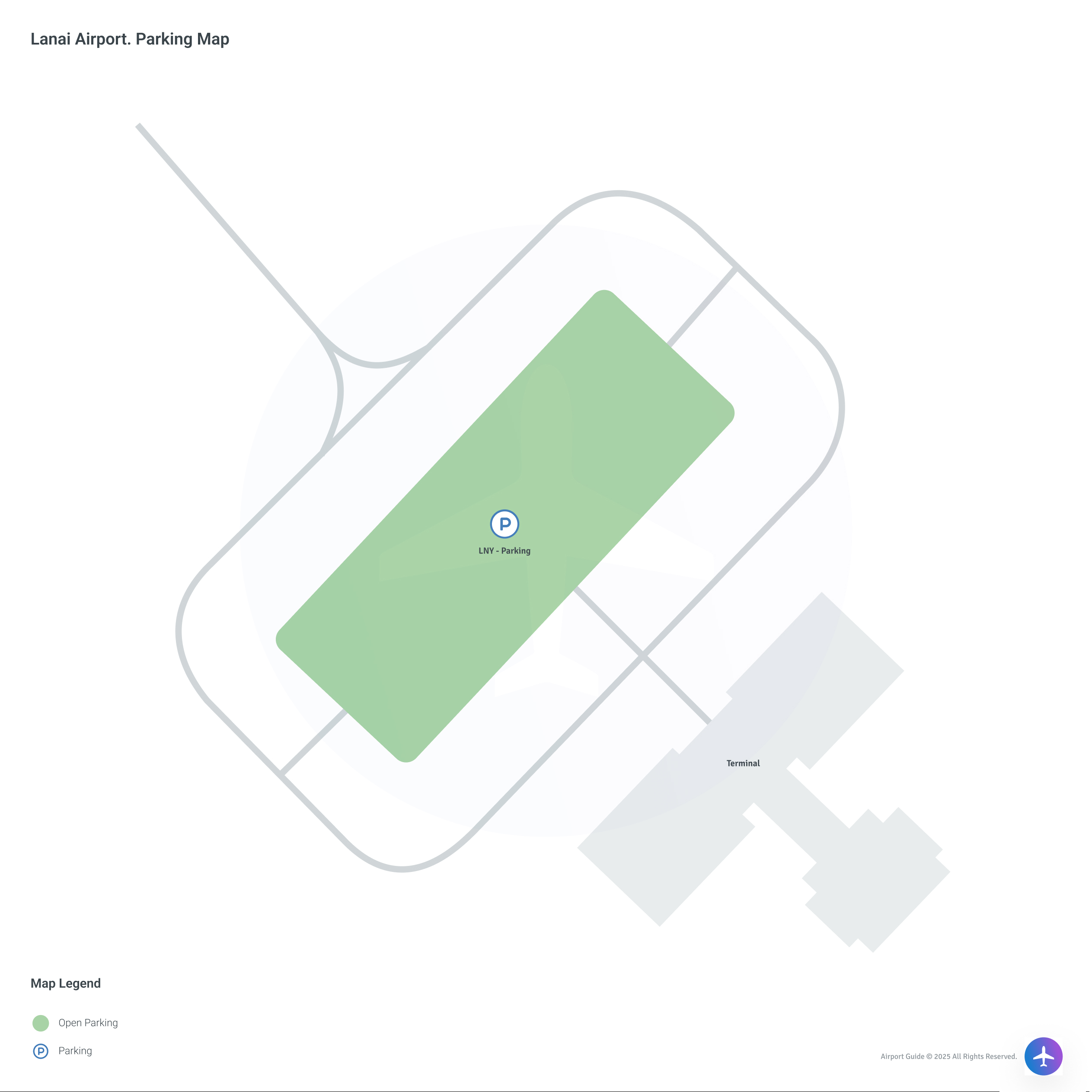 Lanai Airport (LNY) Parking Map