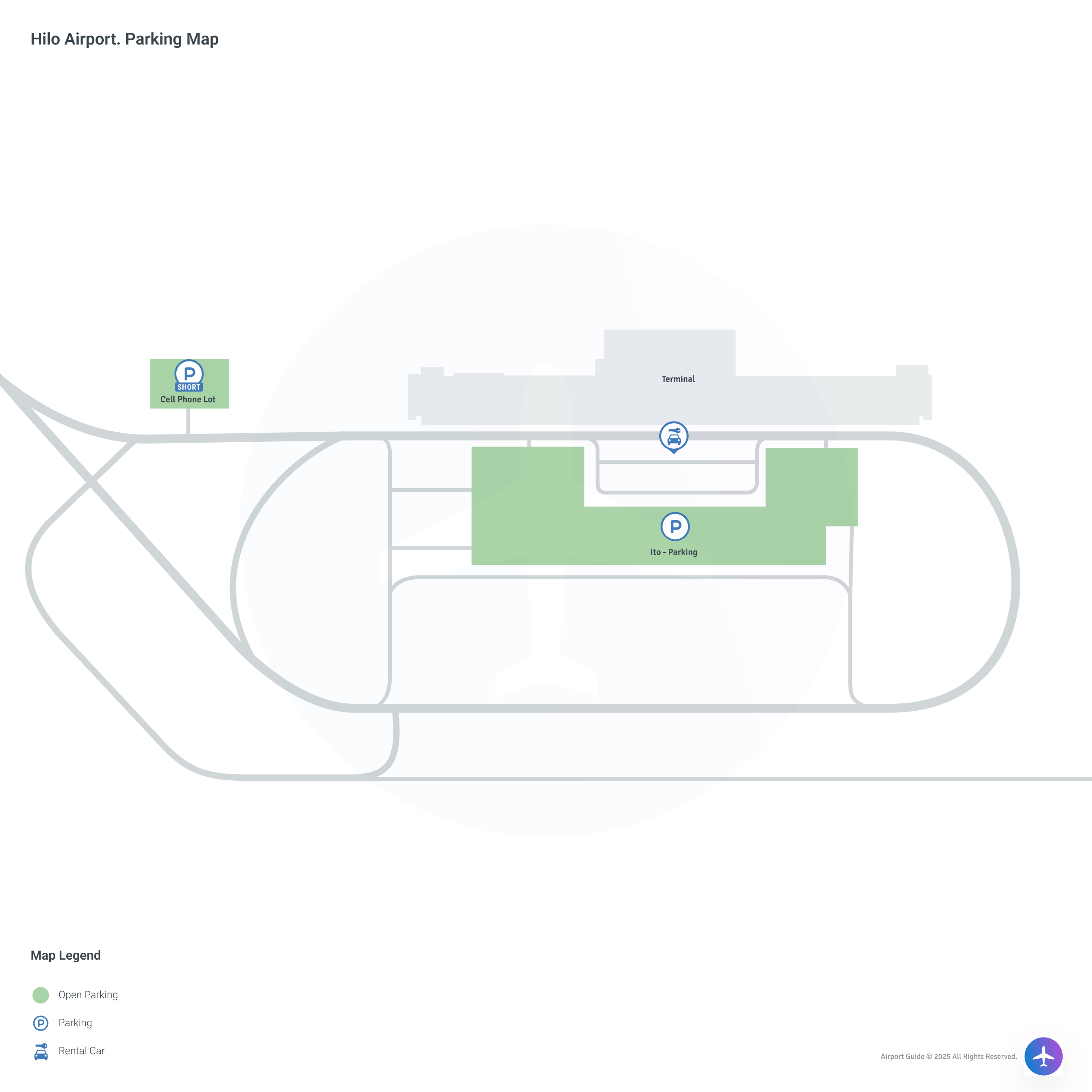 Hilo International Airport (ITO) Parking Map