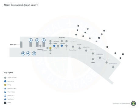 ALB Airport Terminal Map