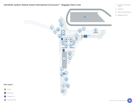 ATL Airport Concourse F Map