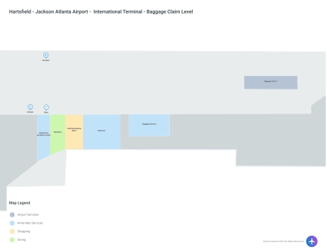 ATL Airport Terminal International Map