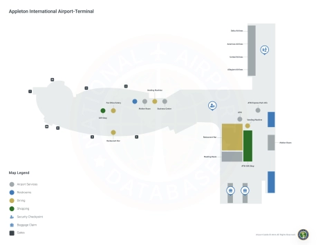 ATW Airport Terminal Map