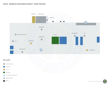 AUS Airport South Terminal Map