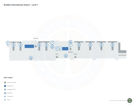 BDL Airport Terminal Map