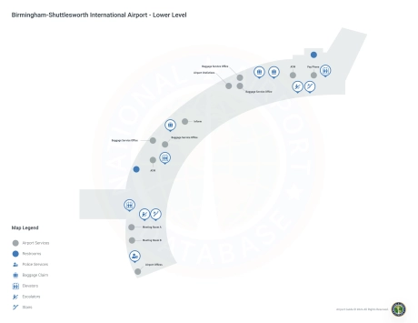 BHM Airport Terminal Map