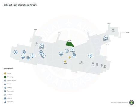 BIL Airport Terminal Map