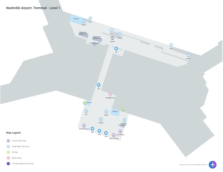 BNA Airport Terminal Map