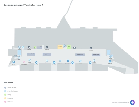 BOS Airport Terminal A Map