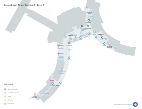 BOS Airport Terminal C Map