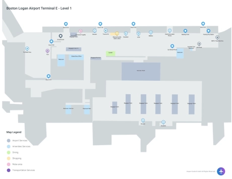 BOS Airport Terminal E Map