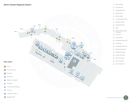 CAK Airport Terminal Map