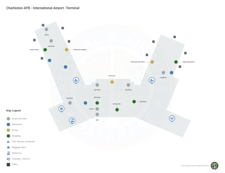CHS Airport Terminal Map