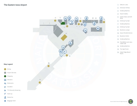 CID Airport Terminal Map