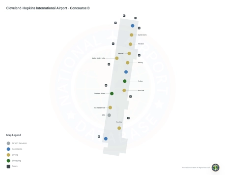 CLE Airport Concourse B Map