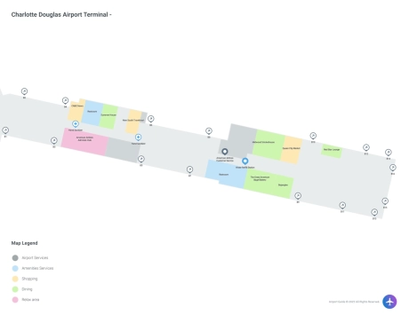 CLT Airport Concourse B Map