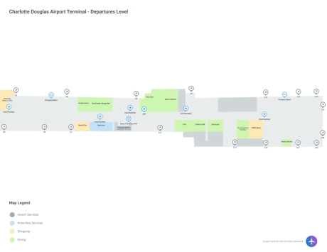 CLT Airport Concourse C Map