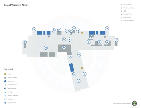 CWA Airport Terminal Map