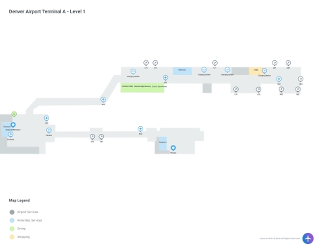 DEN Airport Terminal A Map
