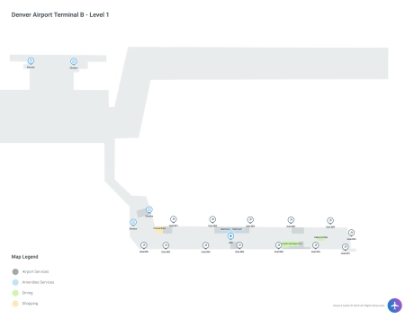 DEN Airport Terminal B Map