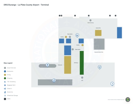 DRO Airport Terminal Map