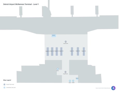 DTW Airport McNamara Terminal Map