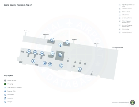 EGE Airport Terminal Map