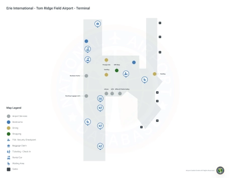 ERI Airport Terminal Map