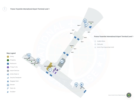 FAT Airport Terminal Map