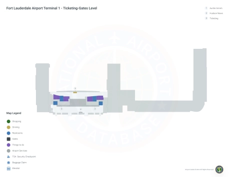 FLL Airport Terminal 1 Map