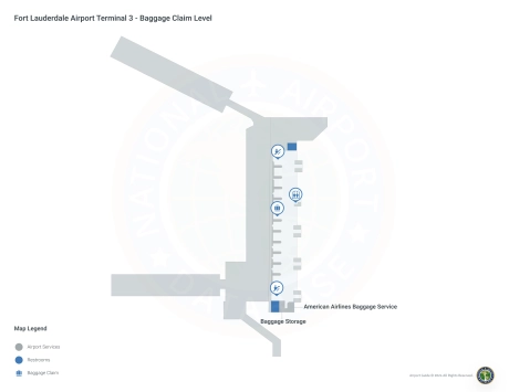 FLL Airport Terminal 3 Map