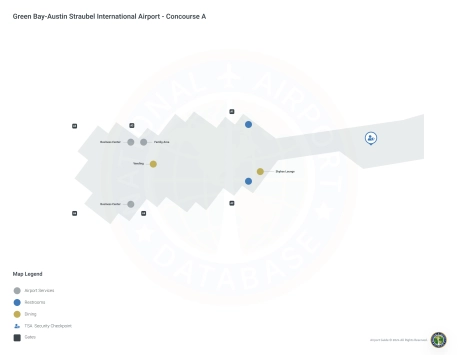 GRB Airport Concourse A Map