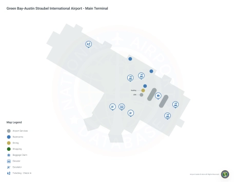 GRB Airport Terminal Map