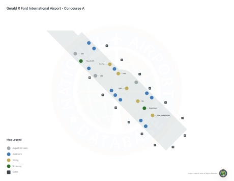 GRR Airport Concourse A Map