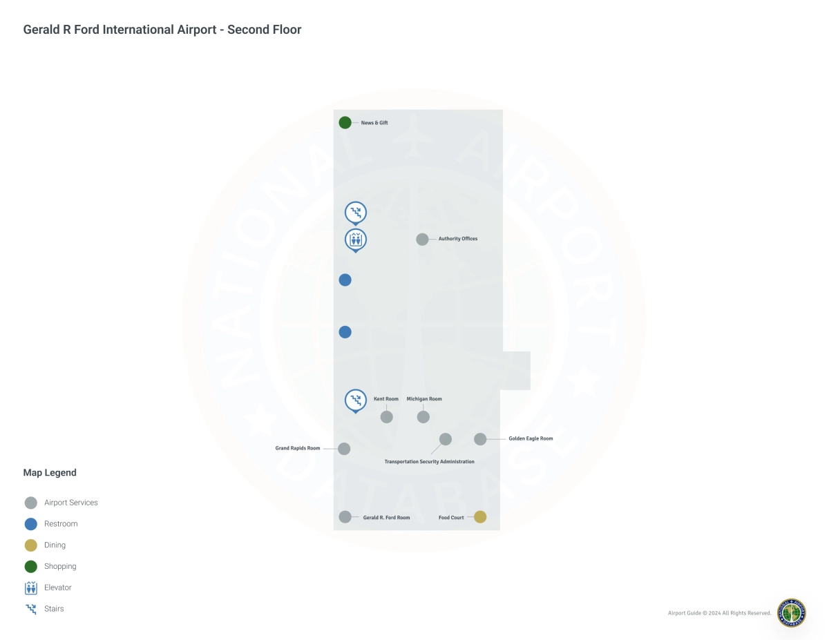 Gerald R Ford International Airport (GRR) | Terminal | Level 2