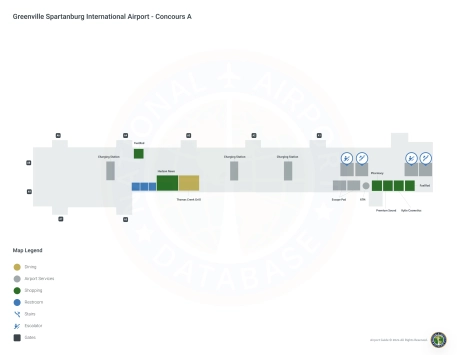 GSP Airport Concourse A Map