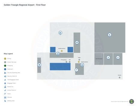 GTR Airport Terminal 1 Map
