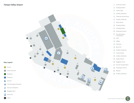 HDN Airport Terminal Map