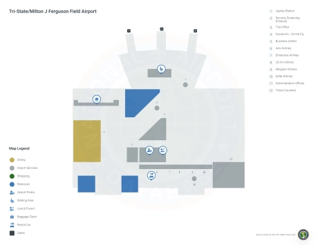 HTS Airport Terminal Map