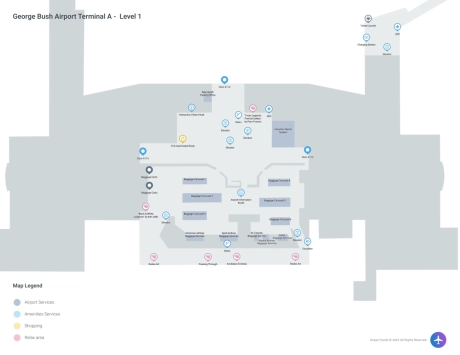 IAH Airport Terminal A Map