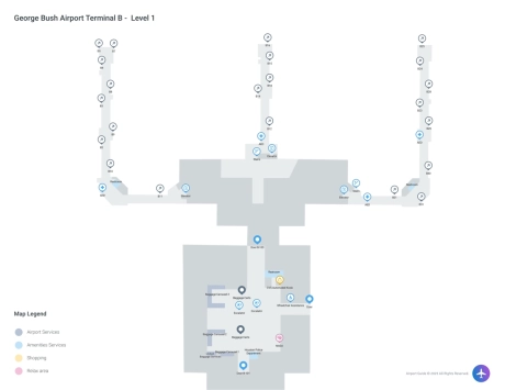 IAH Airport Terminal B Map