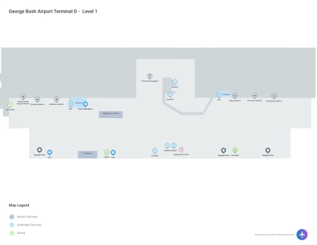 IAH Airport Terminal D Map