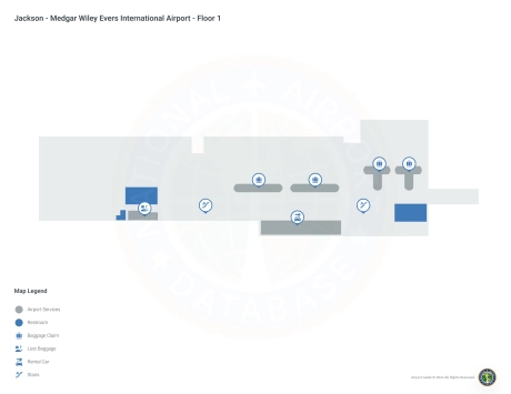 JAN Airport Terminal Map