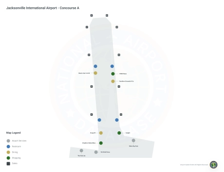 JAX Airport Concourse A Map