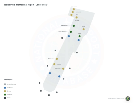 JAX Airport Concourse C Map