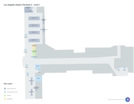 LAX Airport Terminal 5 Map