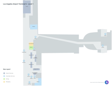 LAX Airport Terminal 6 Map